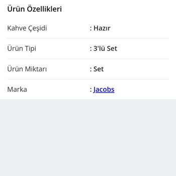 Jacobs Eksik Gelen Ürünler