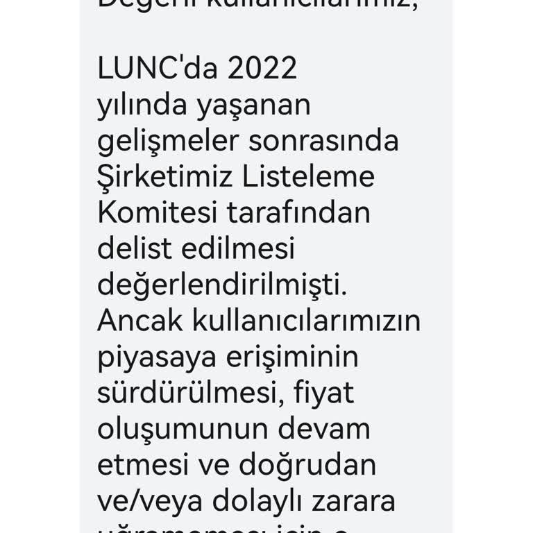 BTCTURK Luna C Hisselerim Habersiz Ve Kanunsuz Satılmış