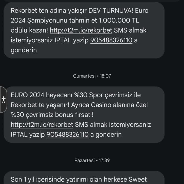 Rekorbet Bahis Sitesi Mesajı Rahatsız Ediyor