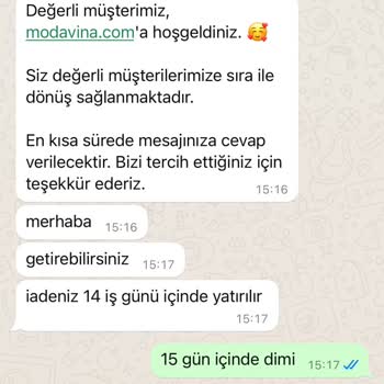 Modavina İade Parasını Yatırmıyor