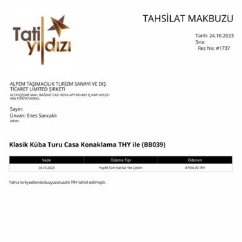 Tatil Yıldızı Kesin Kalkışlı Küba Turu;kalkış Yok Para İade Edilmedi