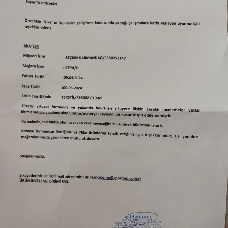 Nike, Solmaz Dendi Soldu...