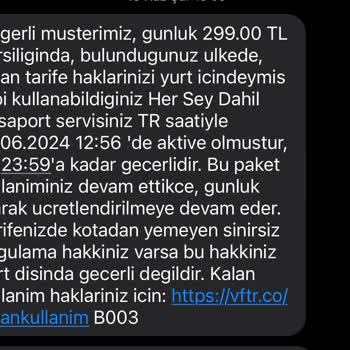Vodafone Habersiz Yurt Dışı Paket Tanımladı