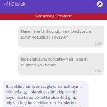 N11.com Satıcı Firma İademi Onayladığı Halde Günlerdir Beni Oyalıyor