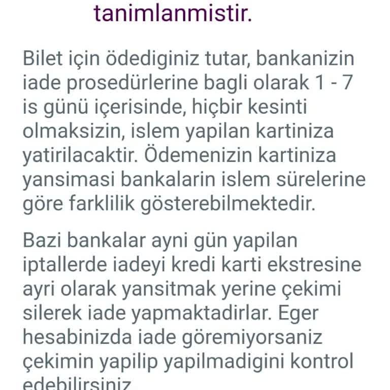 Metro Turizm Ücret İadesi Yapılmıyor