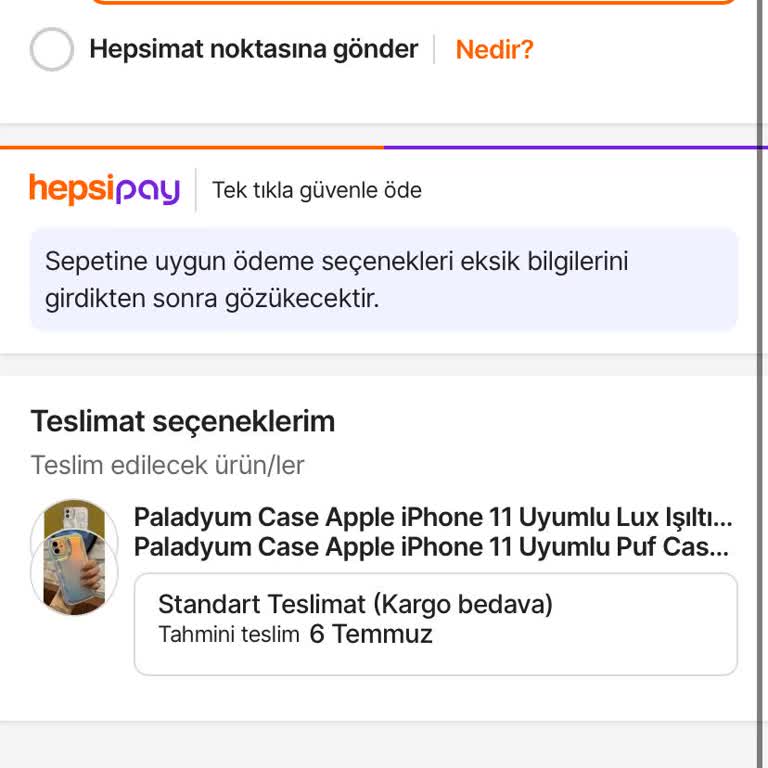 Hepsiburada Sepetimde Ödeme Yapamıyorum