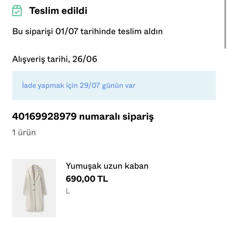Bershka Kargom Teslim Edilmedi