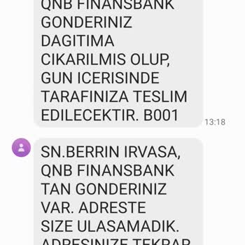 QNB Finansbank Kredi Kardi Adrese Teslim