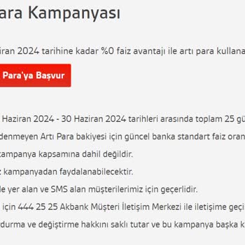 Akbank Faizsiz Diye Kampanya Mesajı Gönderip Faiz Uyguluyor.