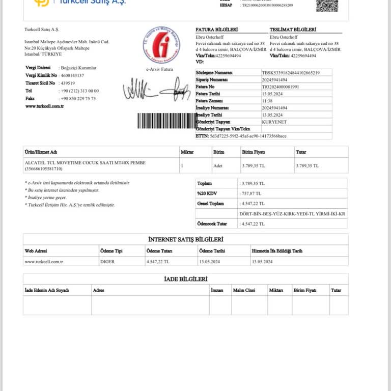 TCL Telefon TCL Marka Saatin Suya Dayanıklılık Sorunu