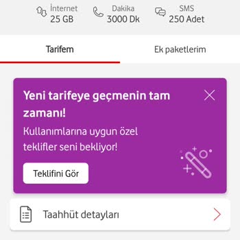 Vodafone Taahhüt Ve İnternet Yetersizliği