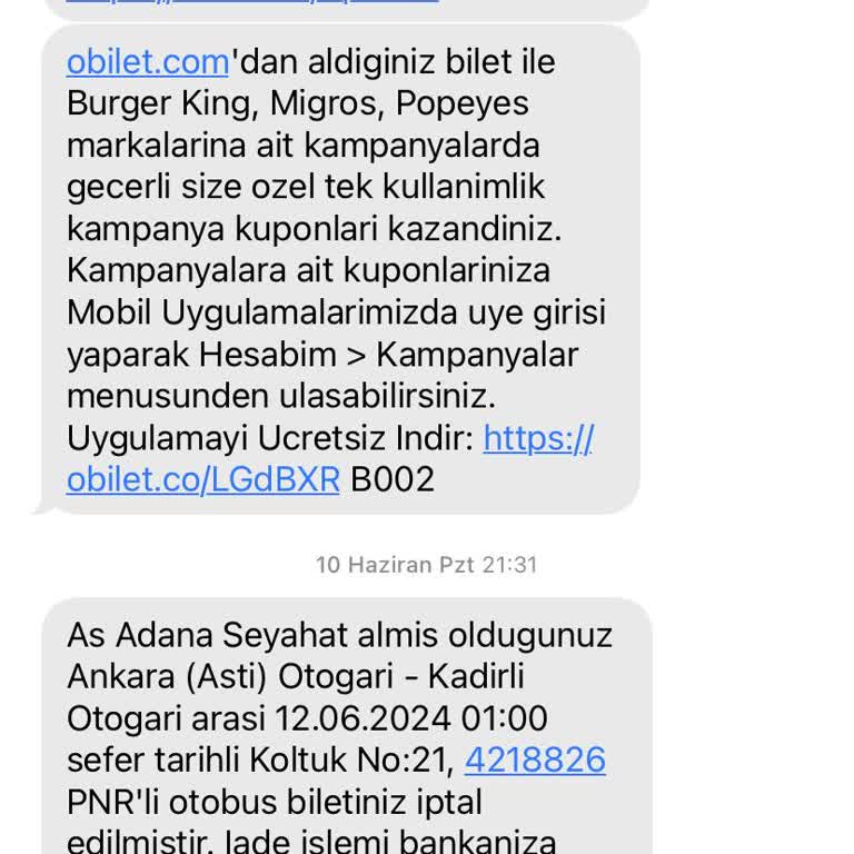 Obilet Bilet İademi Yatırmıyor