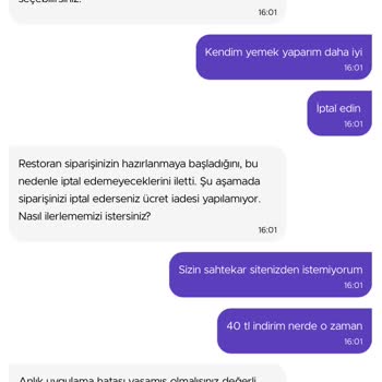 Getir İadem Yapılmadı Mağdur Edildim