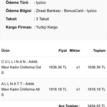 Notus Üniforma Profesyonel Davranmıyor