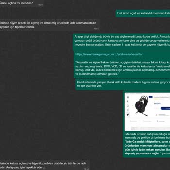 Hawk Gaming Chair Hawk Gaming Kulaklık İade Sorunu