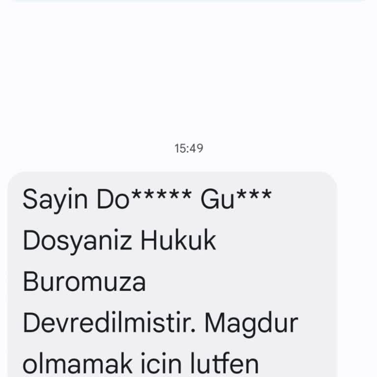 T.SUNBUL HUKUK (SMS) T. S***** Hukuk Bürosu