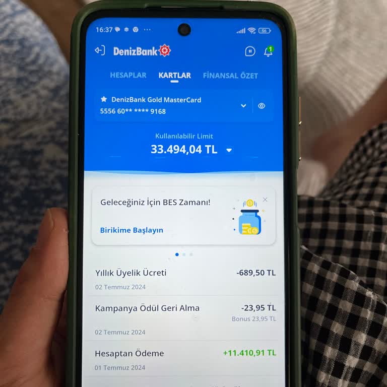 Denizbank Kart Yıllık Üyelik Ücreti