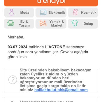 L'actone Müşteri Hizmetlerinde Yaşanan Büyük Hayal Kırıklığı