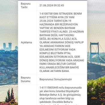 İBB Beltur Fazla Ücret Aldı.