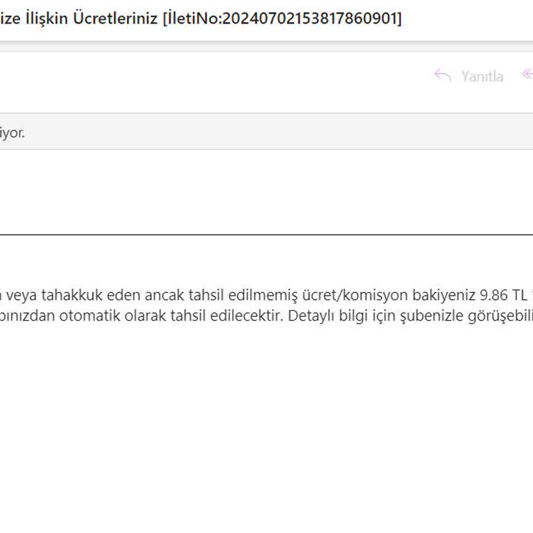 TEB Kullanmadığım Hesaba Borç Çıkarttı