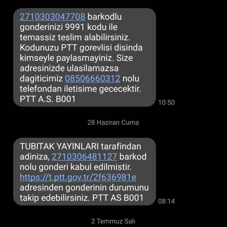 PTT Kargo Dağıtıma Çıktığı Zaman Araması Gerektiği Halde Aramıyor.