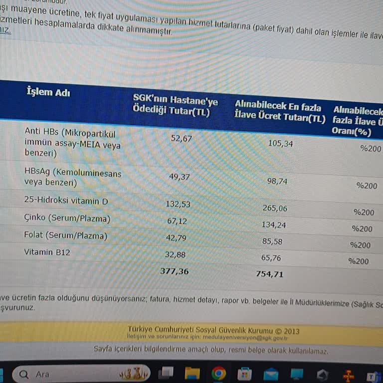 Anadolu Hastanesi (Silivri, Avcılar, Ereğli)  Yüksek Ücret Alınması!