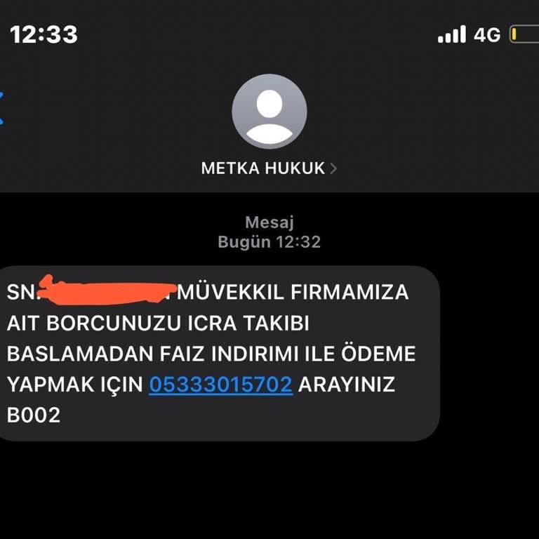 Metka Hukuk (SMS) Yanıltıcı Mesajlarla Rahatsız Ediliyorum