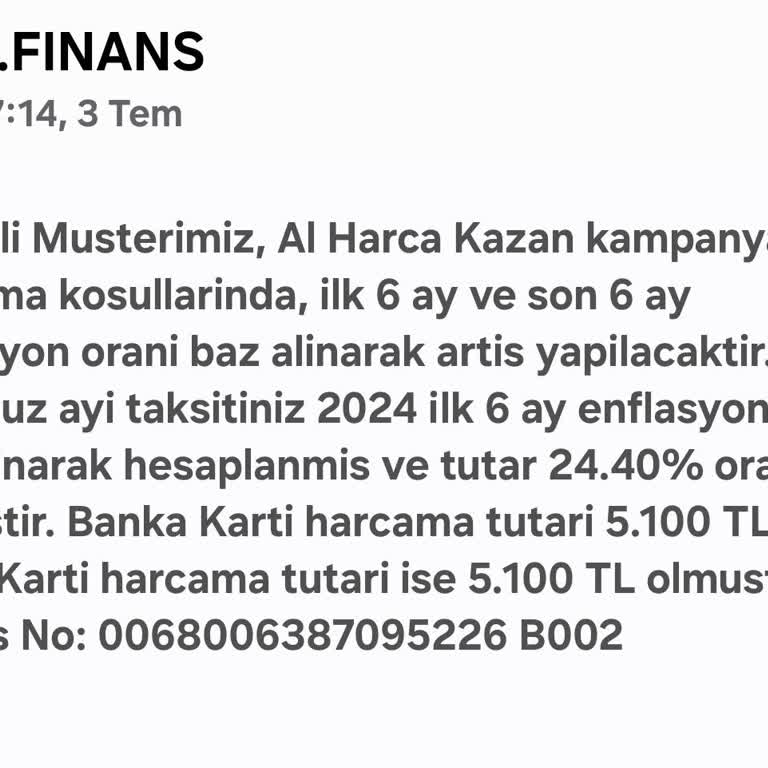 Türkiye Finans Bankası Emdikçe Emiyor