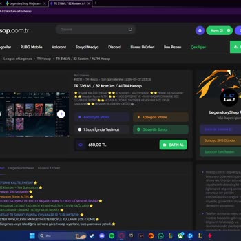 GameSatış LoL Hesabı Satın Aldım Ve Hesap Geri Alındı