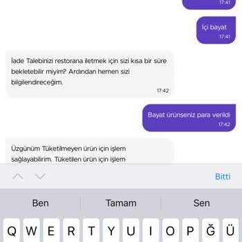 Getir'den Gelen Bayat Burger King Siparişi