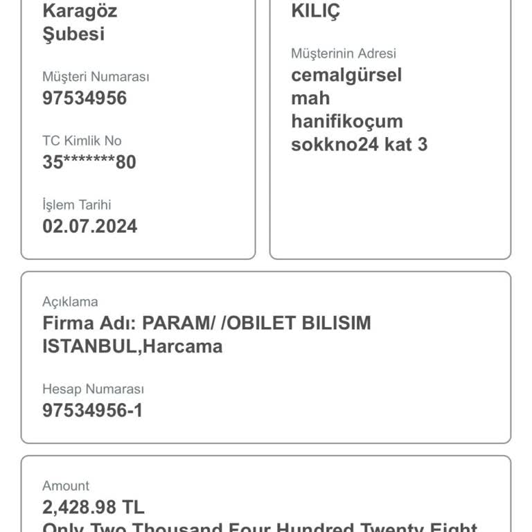 Obilet Para Hesabıma Düşmedi 