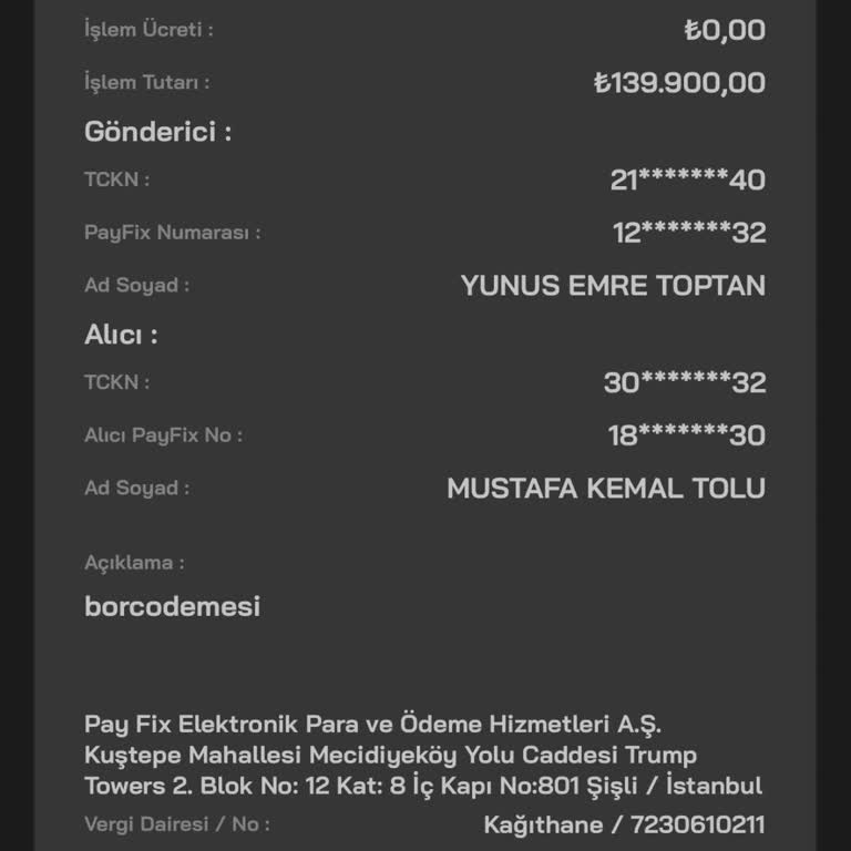 Payfix Bütün Bakiyem Çekildi