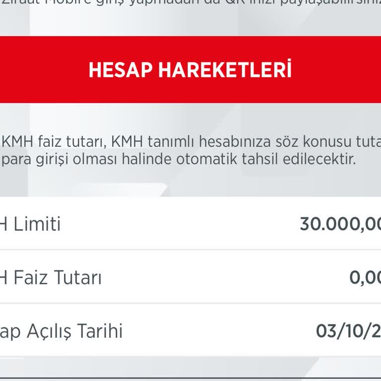 Ziraat Bankası Habersiz KMH Açılması