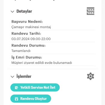 Altus Arçelik Servis Montaj İçin Servis Göndermiyor