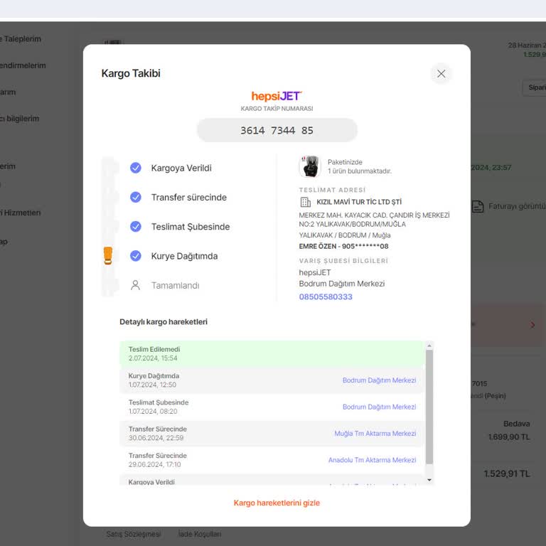 Hepsijet Bodrum Personelinin Sorumsuzluğu
