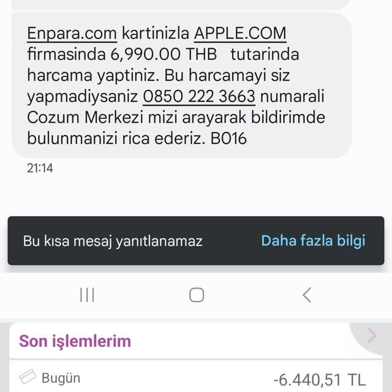 Enpara Bilgim Dışında Kartımdan Para Çekildi