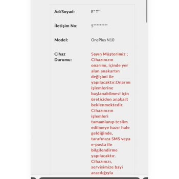 OnePlus 10N Garanti Sürecinde Mağduriyet Ve Ana Kart Sorunu