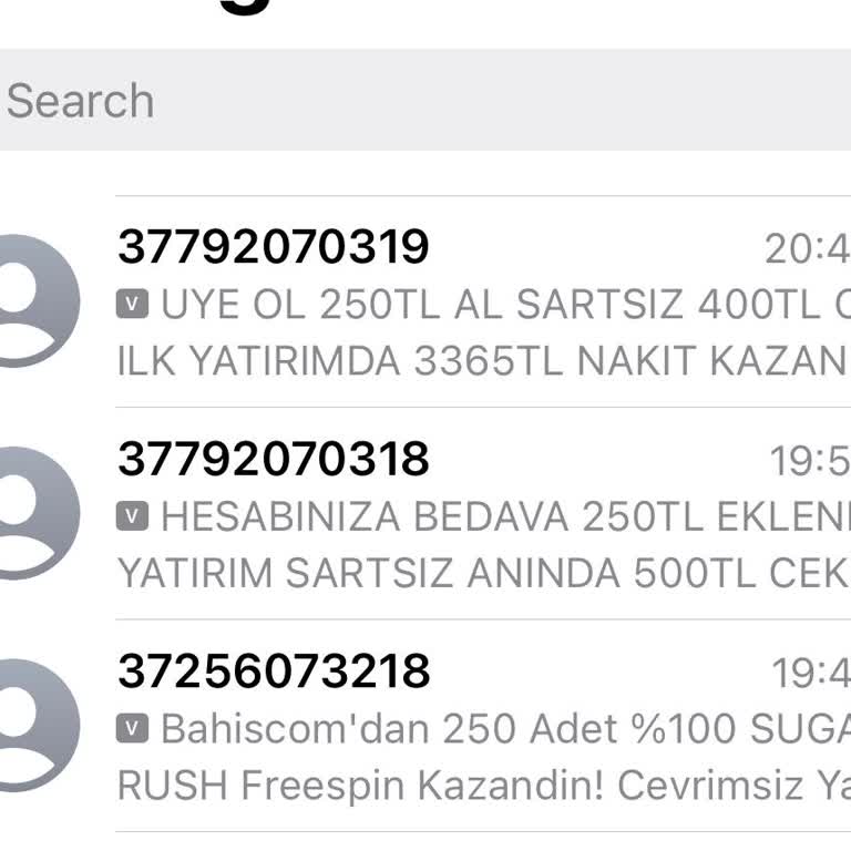 Vodafone Bahis Sitelerinden Gelen SMS Ler