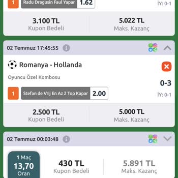 Bilyoner'de 5000TL Kazanan Bahis Mağduriyeti