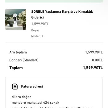 Sorble Siparişimi 2 Aydır Göndermiyor