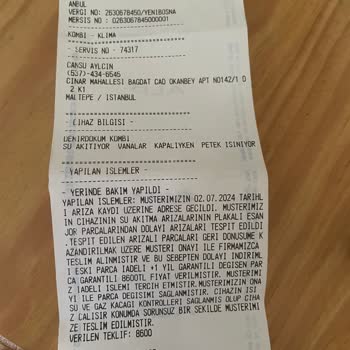 DemirDöküm CTS Isıtma Ve Soğutma Sistemleri Kombi Parça Değişim Fahiş Fiyat