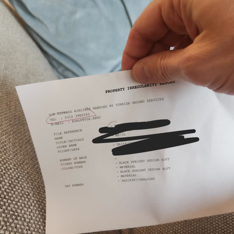 SunExpress Airlines  Lost Luggage, Reference Number Is Broken