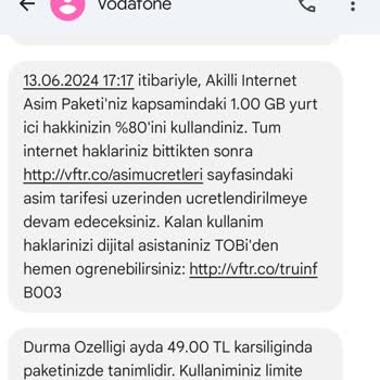 Vodafone Müşteri Hizmetleri Görüşmesinden Şikayetçiyim.