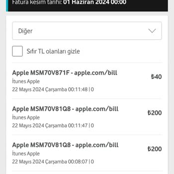 Vodafone Mobil Ödemede Yaptığım İşlemin Ücreti 2 Kez Çekilmiş