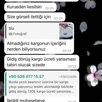 Canta_hanzade (Instagram) Yanlış Ürün Gönderimi Ve Tehditkar Davranışlar