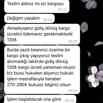Canta_hanzade (Instagram) Yanlış Ürün Gönderimi Ve Tehditkar Davranışlar