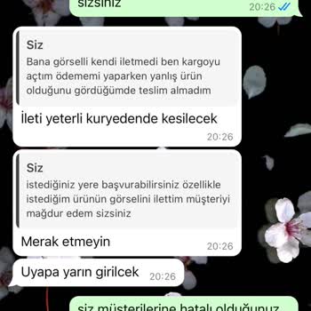 Canta_hanzade (Instagram) Yanlış Ürün Gönderimi Ve Tehditkar Davranışlar