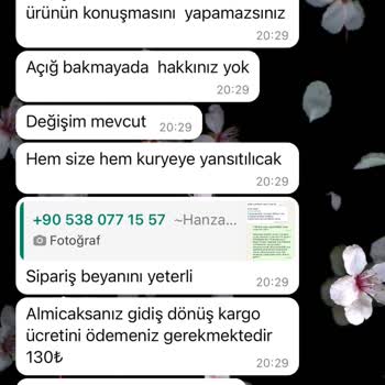 Canta_hanzade (Instagram) Yanlış Ürün Gönderimi Ve Tehditkar Davranışlar