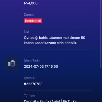 Slotella Çekim Talebimin Haksızca Reddedilmesi