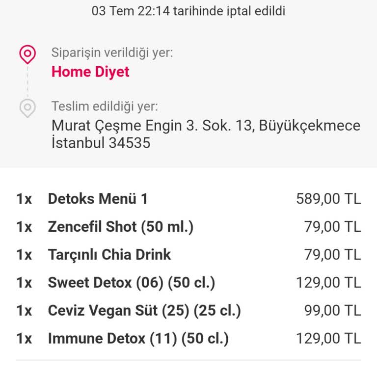 Yemeksepeti Kapıda Siparişim Elimden Alındı